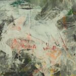 Colorful abstract painting with bold brushstrokes, conveying motion and emotion.