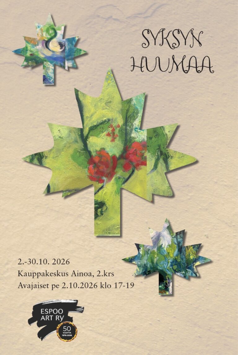 SyKSYN HUUMAA – ESPOO ARTIN YHTEISNÄYTTELY KAUPPAKESKUS AINOASSA 2.-30.10.